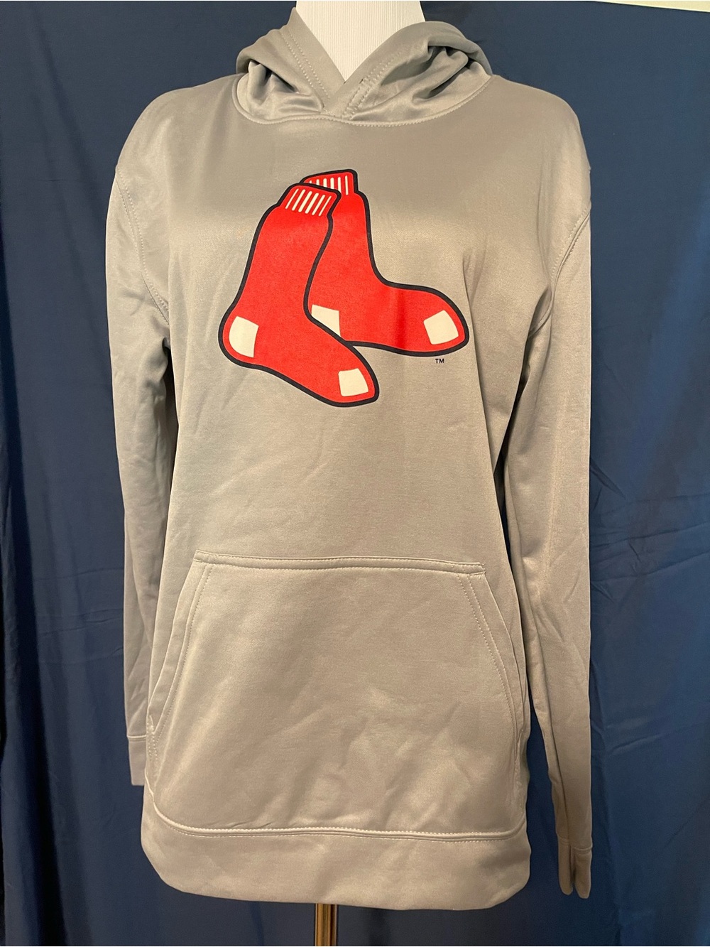 MLB Genuine Merchandise - Grey Hoodie with Red Sock Logo